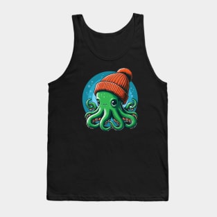 Kids Stocking Cap Octopus Graphic For Boys, Girls, & Adults Tank Top